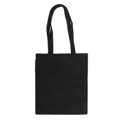Checkerboard Print Polycotton Tote Bag with Enamel Heart Pin Badge